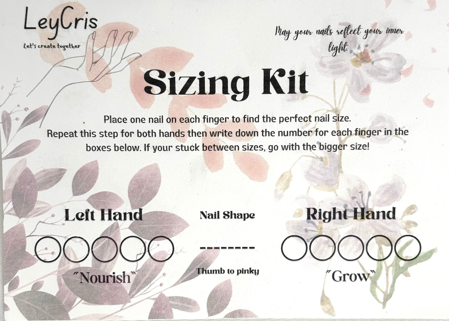 Sizing kit